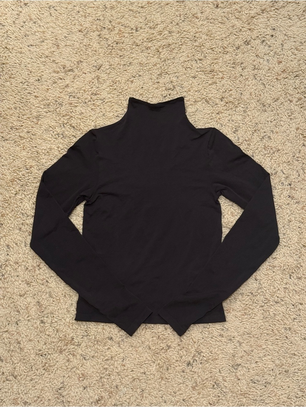 SKIMS Black Turtleneck Long Sleeve Top